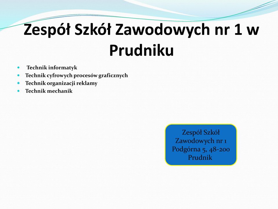 Technik organizacji reklamy Technik mechanik