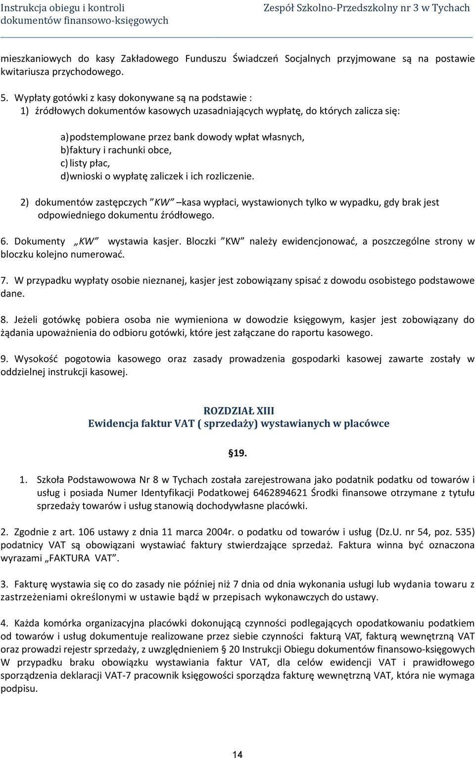 INSTRUKCJA OBIEGU I KONTROLI - PDF Darmowe pobieranie