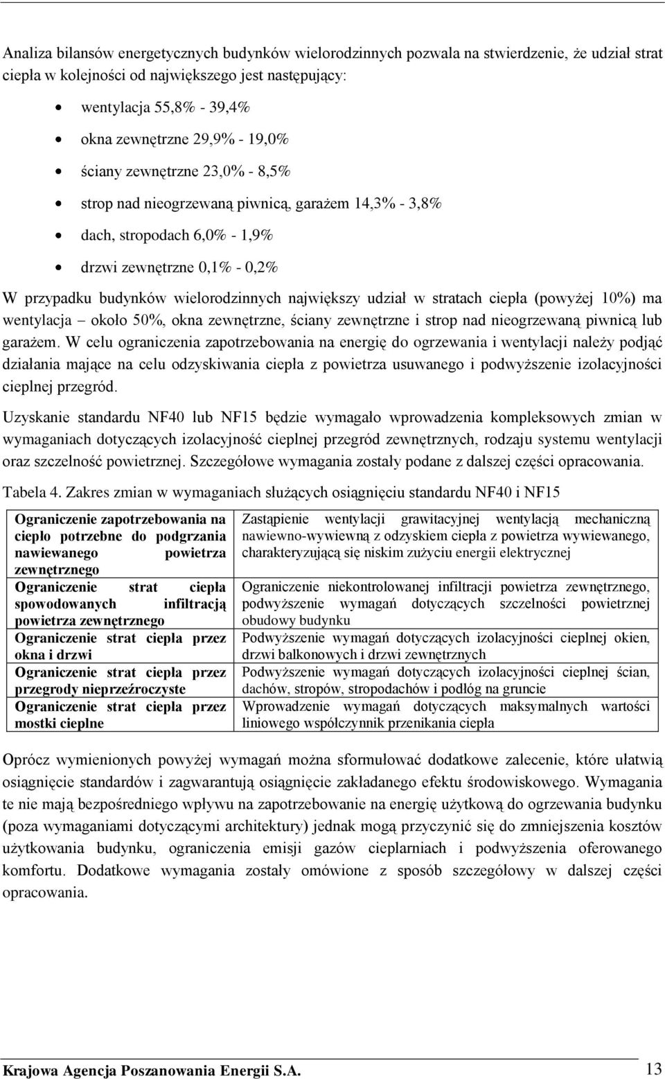 udział w stratach ciepła (powyżej 10%) ma wentylacja około 50%, okna zewnętrzne, ściany zewnętrzne i strop nad nieogrzewaną piwnicą lub garażem.