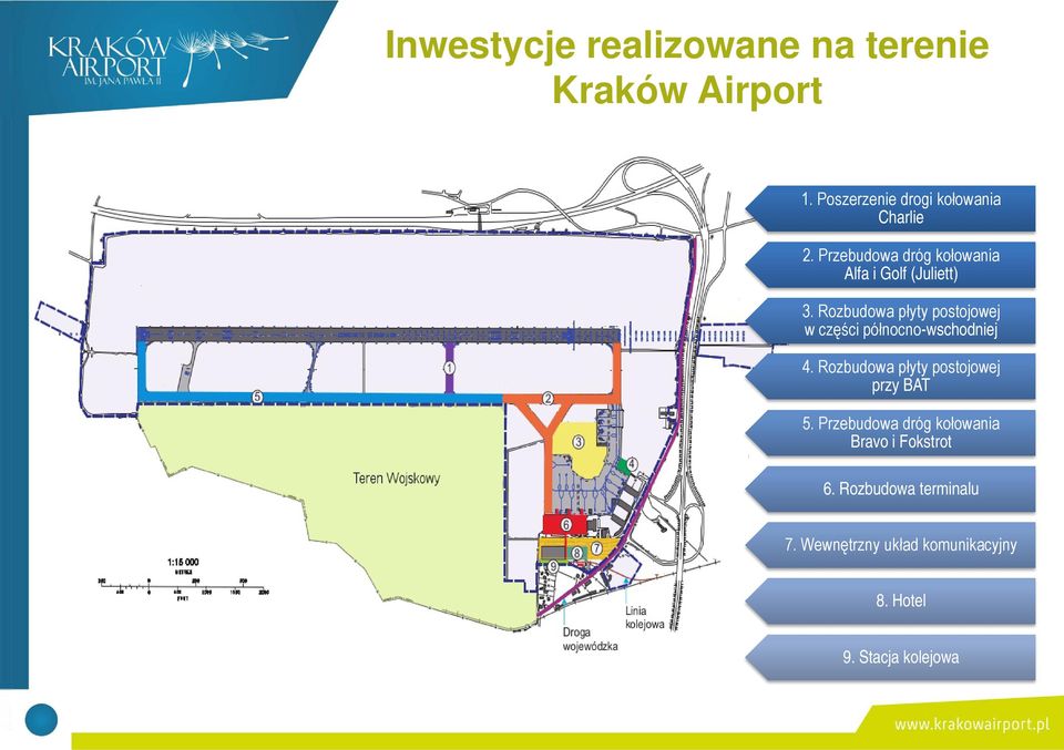 Rozbudowa płyty postojowej w części północno-wschodniej 4.