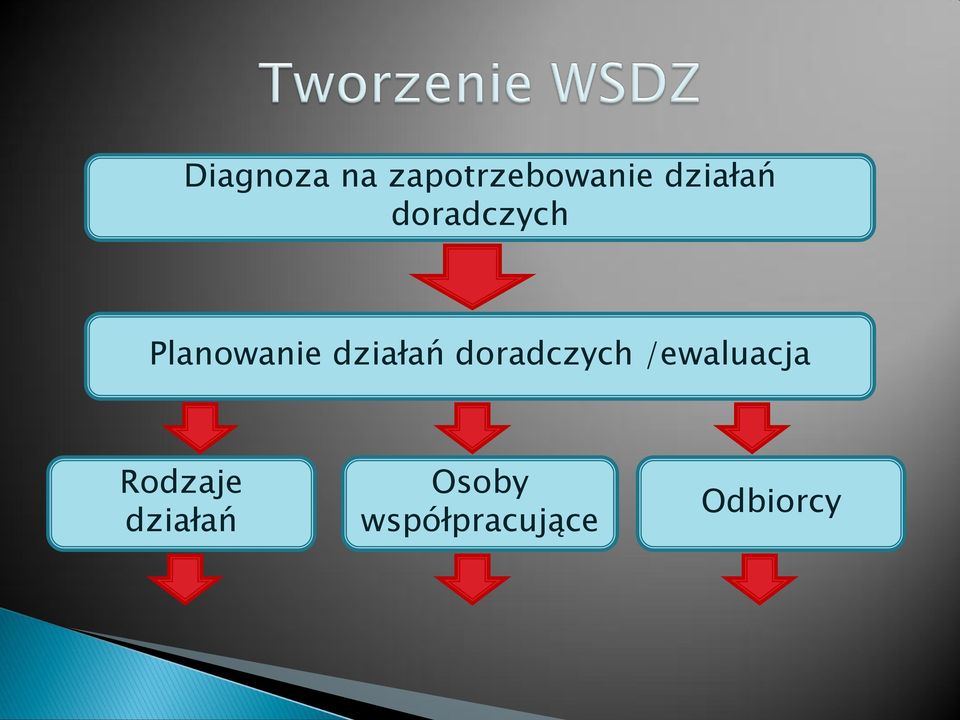 działań doradczych /ewaluacja