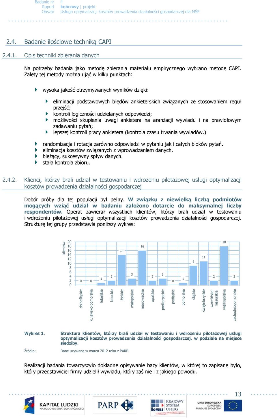 Zalety tej metody można ująć w kilku punktach: wysoka jakość otrzymywanych wyników dzięki: eliminacji podstawowych błędów ankieterskich związanych ze stosowaniem reguł przejść; kontroli logiczności