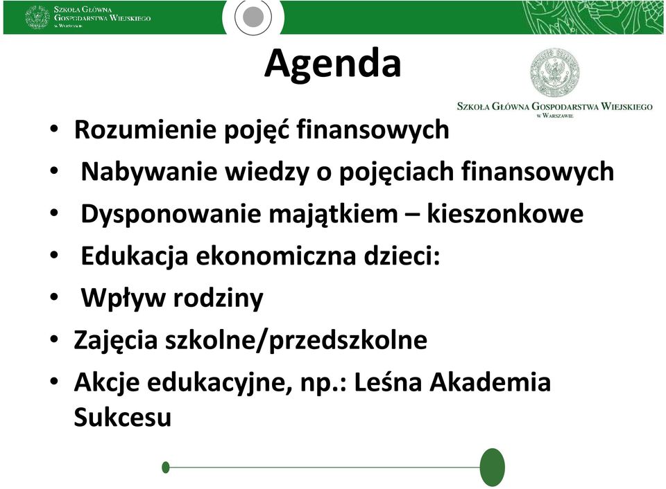 Edukacja ekonomiczna dzieci: Wpływ rodziny Zajęcia
