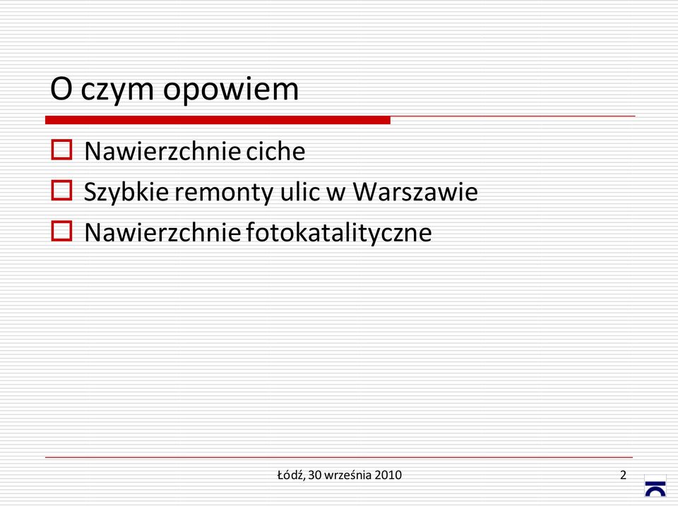 Warszawie Nawierzchnie