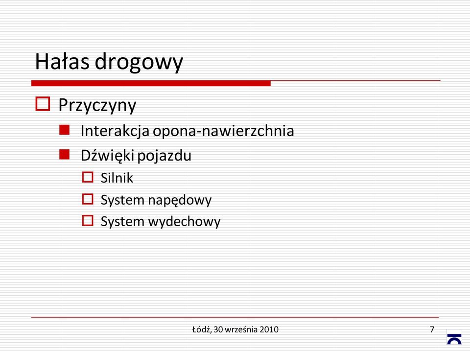 Dźwięki pojazdu Silnik System