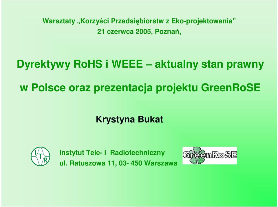 RoHS i WEEE aktualny stan prawny w Polsce oraz