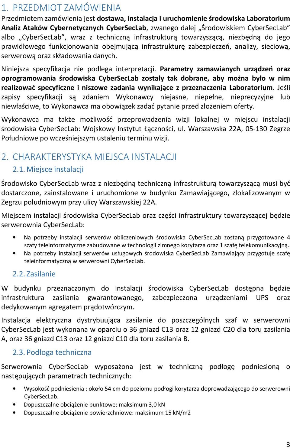 Niniejsza specyfikacja nie podlega interpretacji.