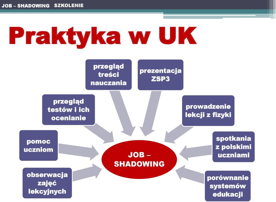 lekcji z fizyki pomoc uczniom obserwacja zajęć lekcyjnych JOB