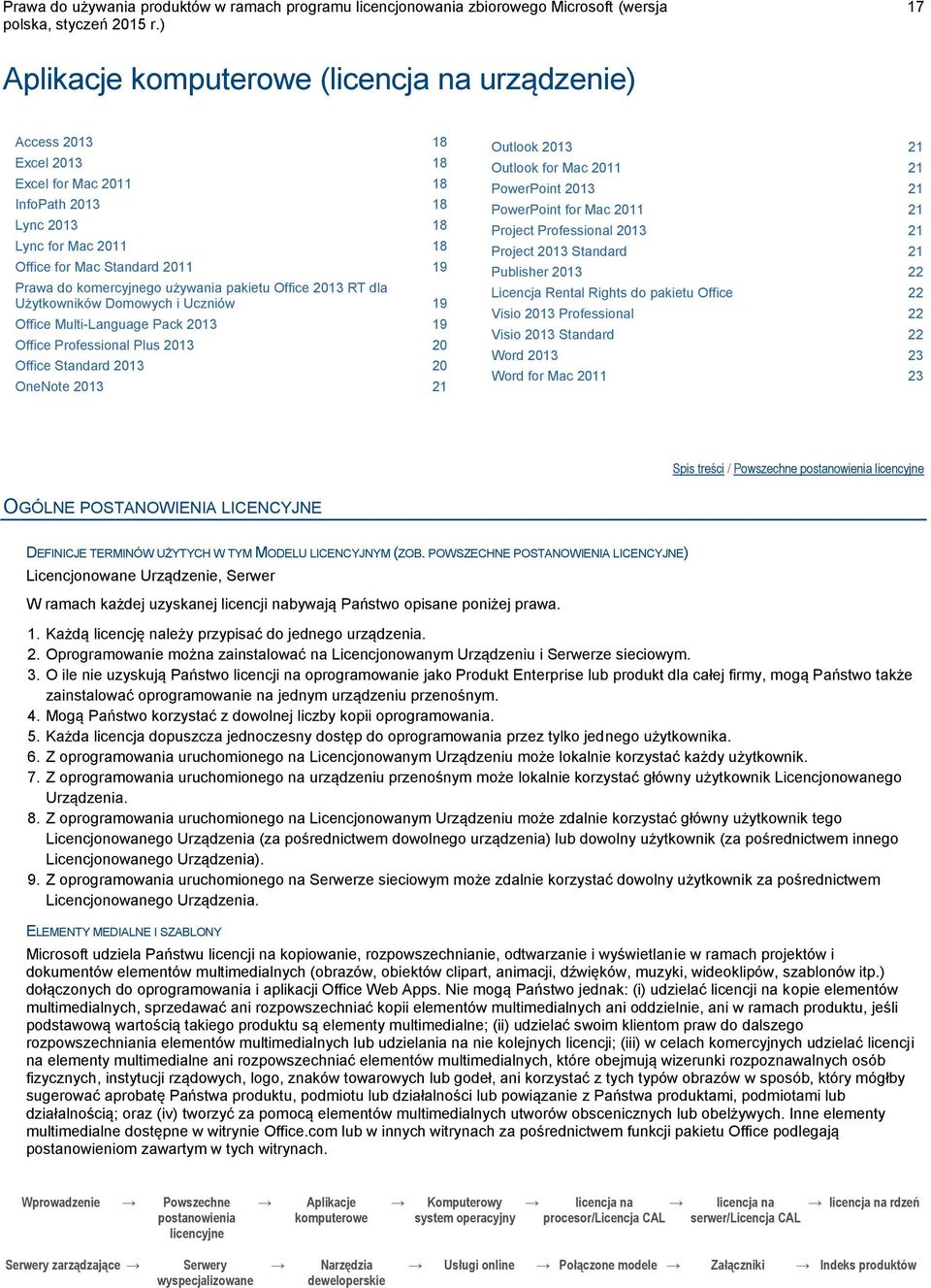 Mac 2011 21 PowerPoint 2013 21 PowerPoint for Mac 2011 21 Project Professional 2013 21 Project 2013 Standard 21 Publisher 2013 22 Licencja Rental Rights do pakietu Office 22 Visio 2013 Professional