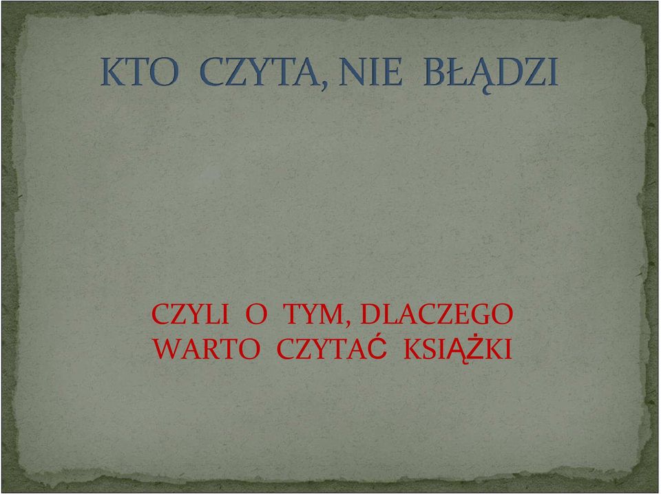 DLACZEGO