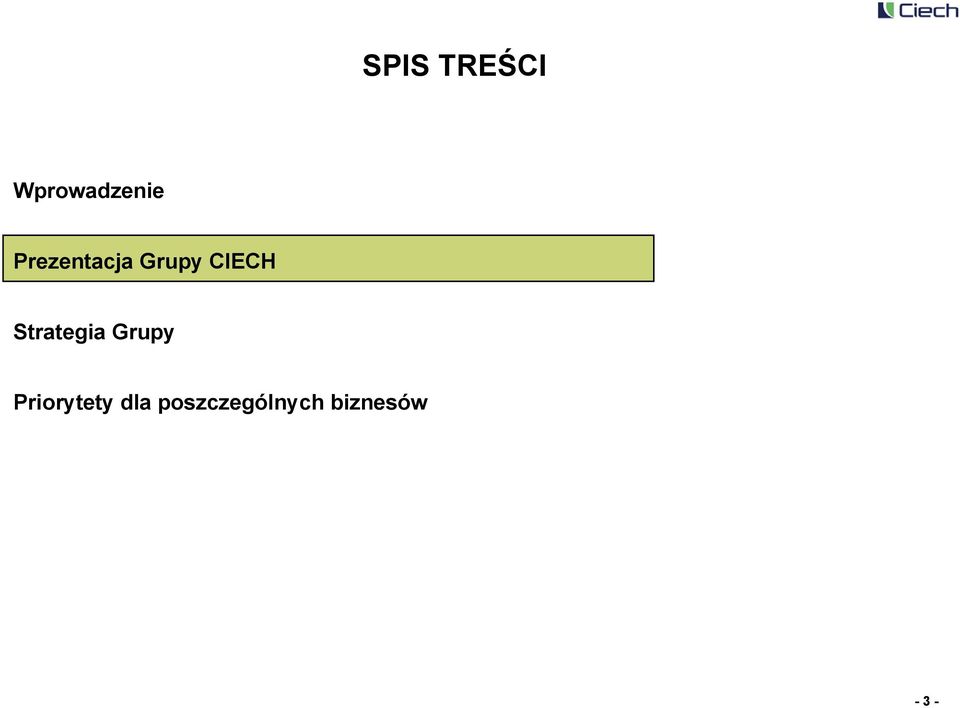 Strategia Grupy Priorytety