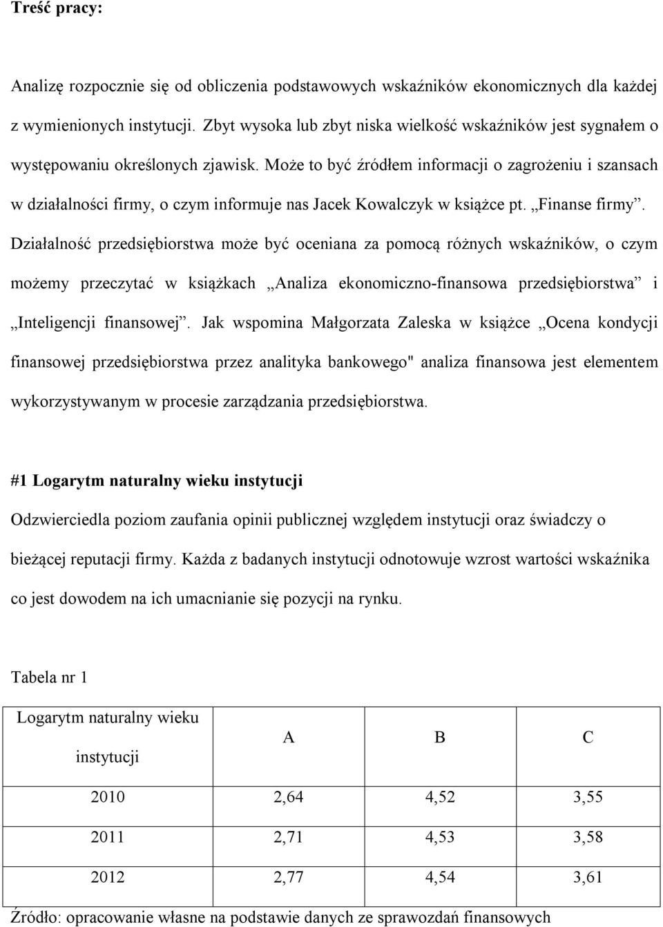 Może to być źródłem informacji o zagrożeniu i szansach w działalności firmy, o czym informuje nas Jacek Kowalczyk w książce pt. Finanse firmy.