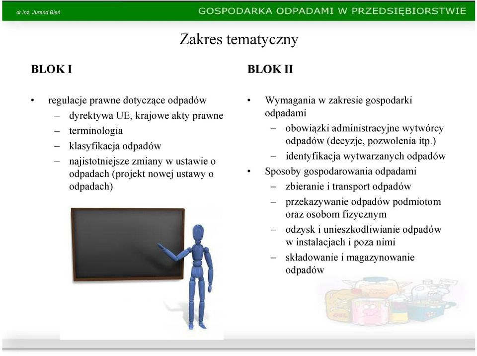 administracyjne wytwórcy odpadów (decyzje, pozwolenia itp.