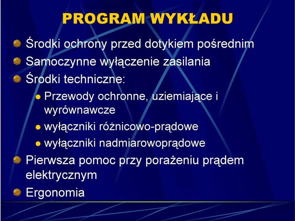 uziemiające i wyrównawcze wyłączniki różnicowo-prądowe wyłączniki