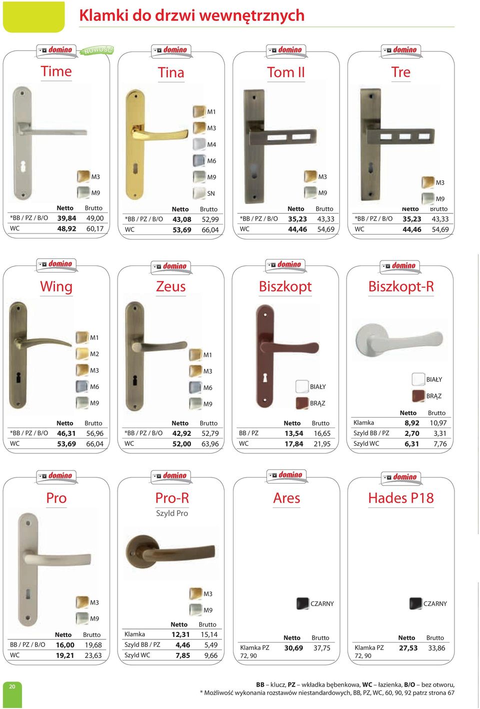 PZ 13,54 16,65 WC 17,84 21,95 Klamka 8,92 10,97 Szyld BB / PZ 2,70 3,31 Szyld WC 6,31 7,76 Pro Pro-R Szyld Pro Ares Hades P18 Netto Brutto CZARNY CZARNY BB / PZ / B/O 16,00 19,68 WC 19,21 23,63