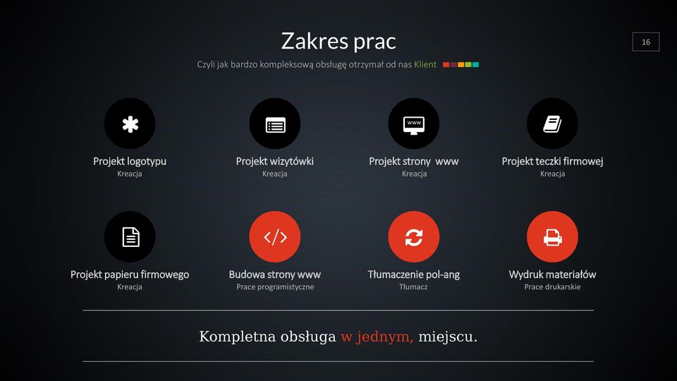 firmowej Kreacja / Projekt papieru firmowego Kreacja Budowa strony www Prace