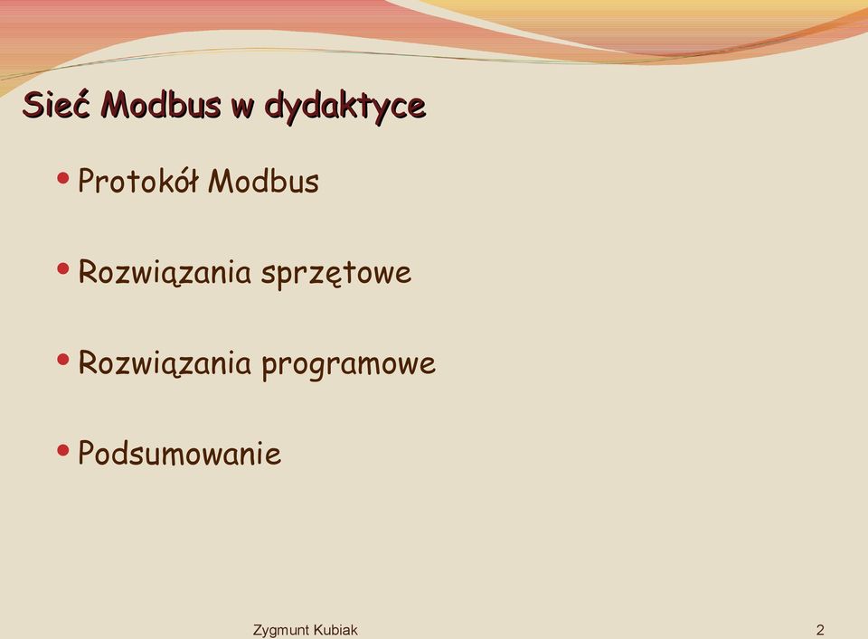 Rozwiązania sprzętowe