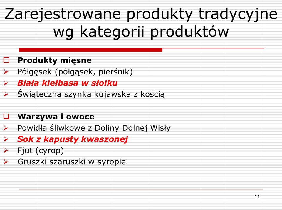 szynka kujawska z kością Warzywa i owoce Powidła śliwkowe z Doliny