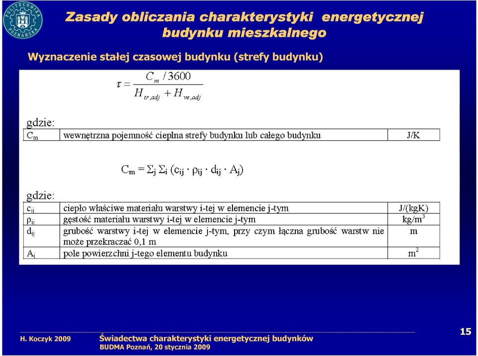 budynku mieszkalnego