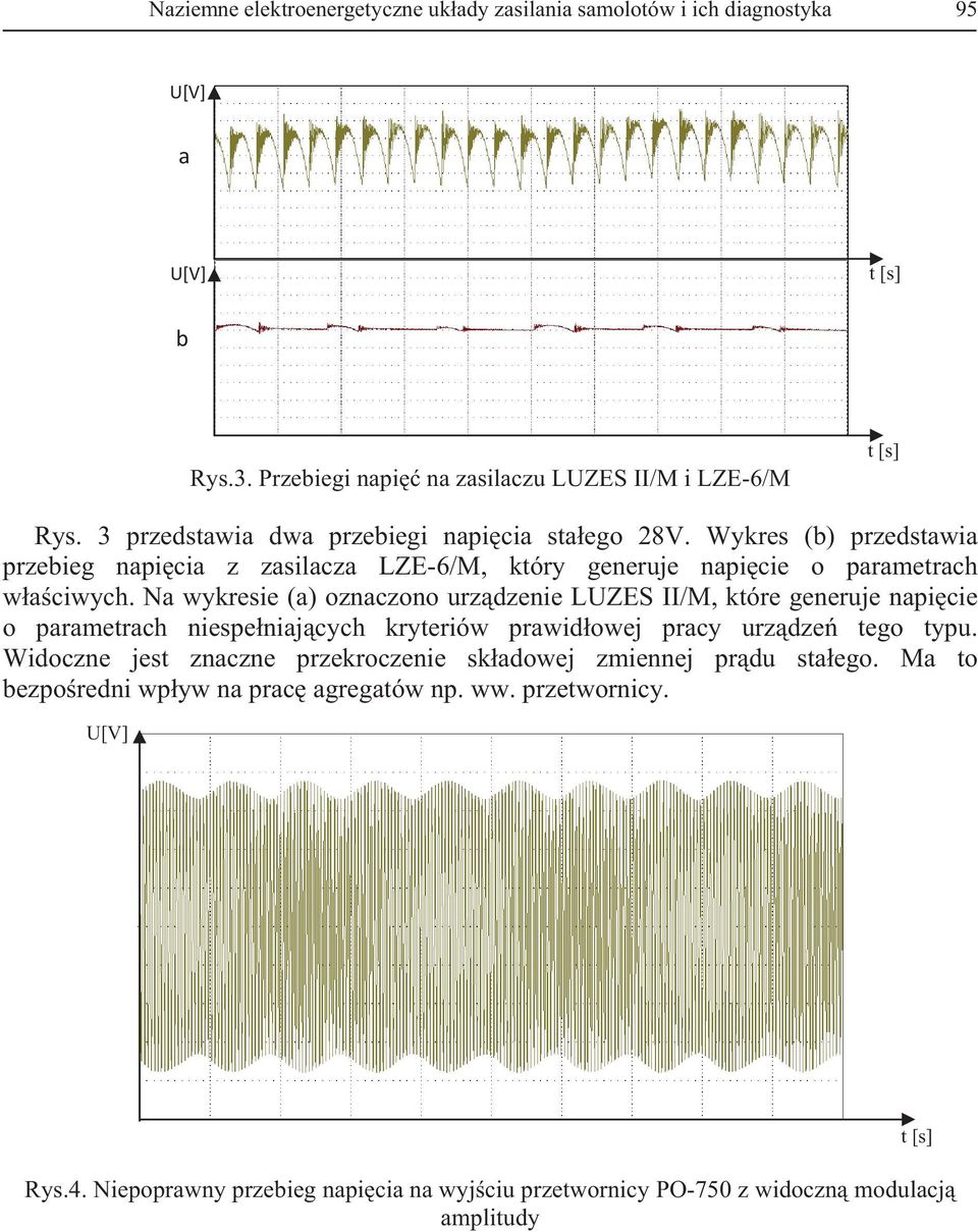 Na wykresie (a) oznaczono urzdzenie LUZES II/M, które generuje napicie o parametrach niespeniajcych kryteriów prawidowej pracy urzdze tego typu.