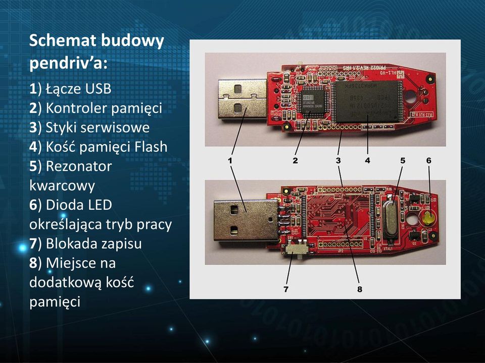 Rezonator kwarcowy 6) Dioda LED określająca tryb