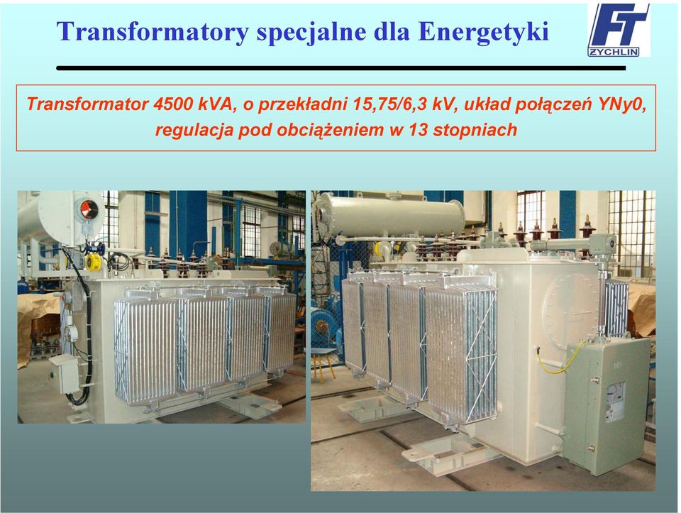 przekładni 15,75/6,3 kv, układ