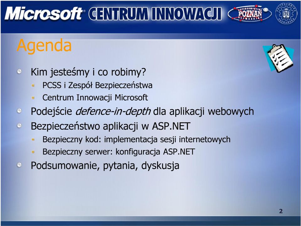 defence-in-depth dla aplikacji webowych Bezpieczeństwo aplikacji w ASP.