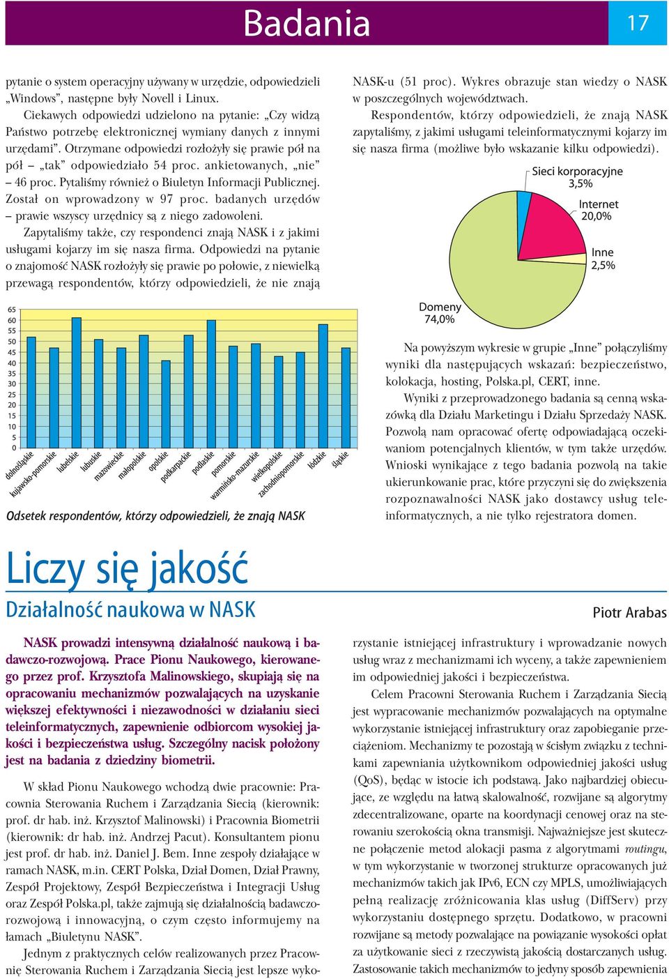 ankietowanych, nie 46 proc. Pytaliśmy również o Biuletyn Informacji Publicznej. Został on wprowadzony w 97 proc. badanych urzędów prawie wszyscy urzędnicy są z niego zadowoleni.