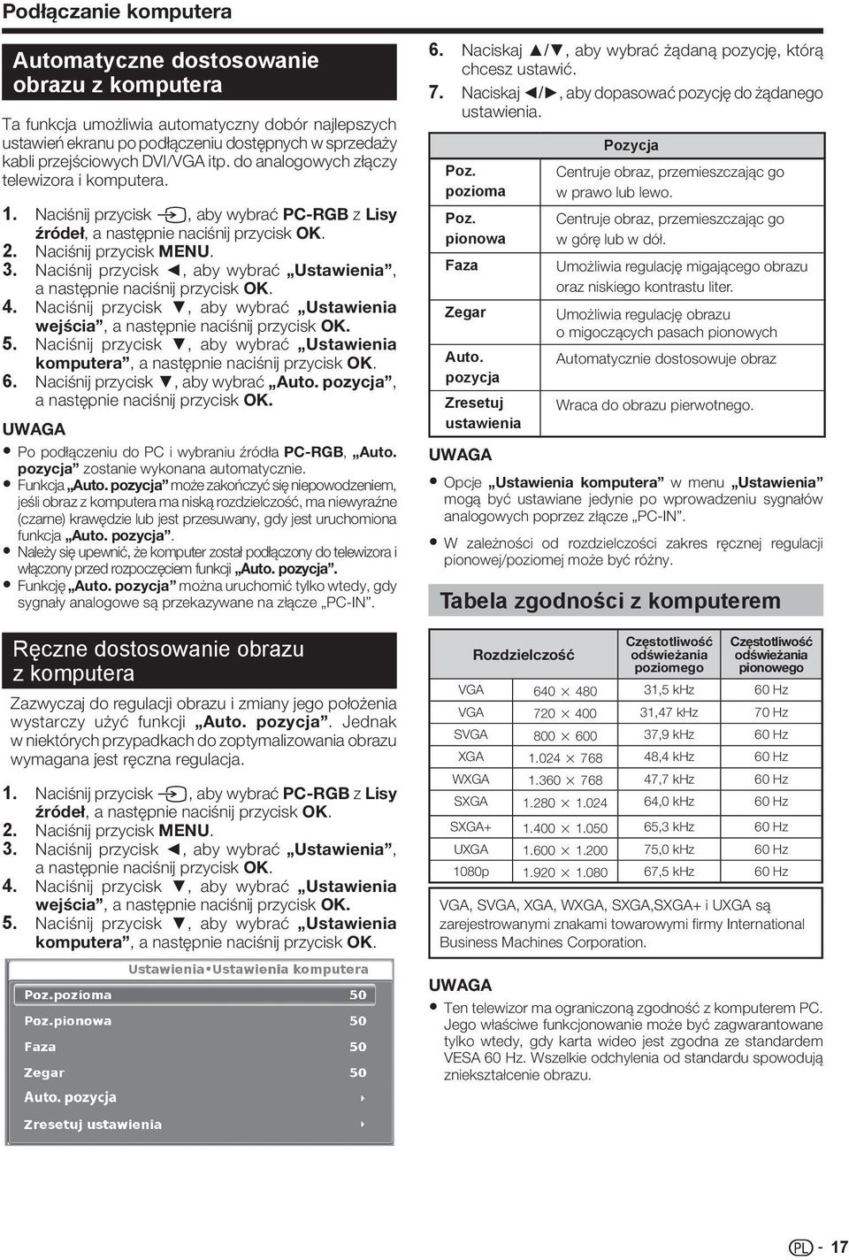 Naciśnij przycisk, aby wybrać Ustawienia, a następnie naciśnij przycisk OK. 4. Naciśnij przycisk, aby wybrać Ustawienia wejścia, a następnie naciśnij przycisk OK. 5.