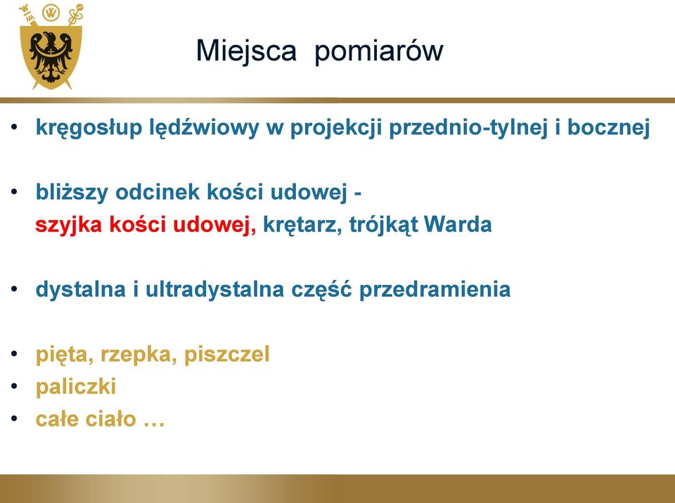 szyjka kości udowej, krętarz, trójkąt Warda dystalna i