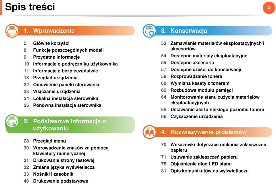 panelu sterowania 23 Włączanie urządzenia 24 Lokalna instalacja sterownika 26 Ponowna instalacja sterownika 2.