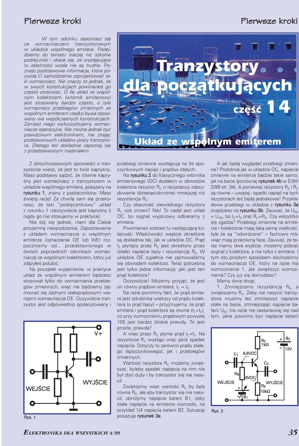 Po znasz podstawowe informacje, które po zwolą Ci samodzielnie zaprojektować ta ki wzmacniacz. Nie znaczy to jednak, że w swych konstrukcjach powinieneś go często stosować.