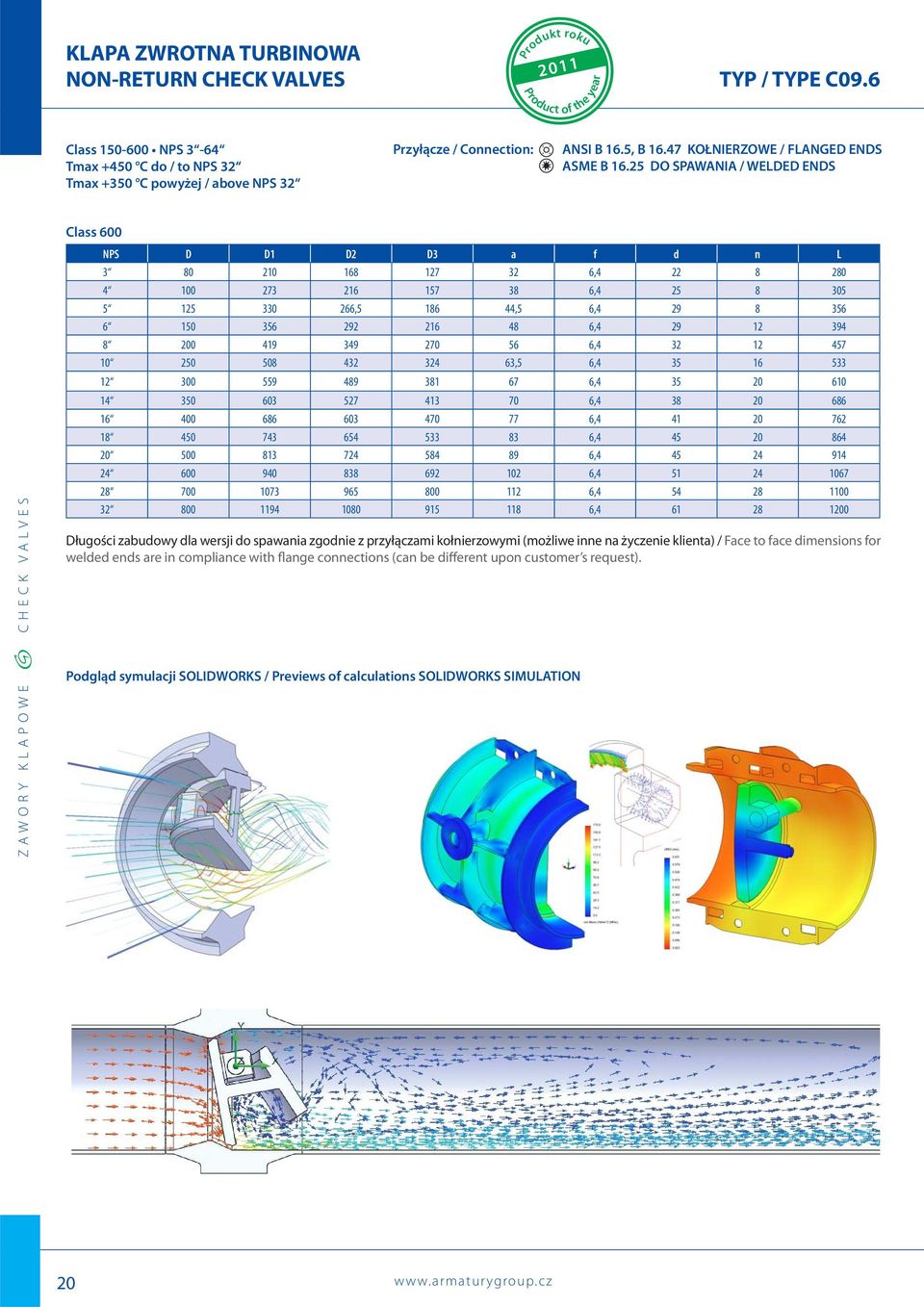 47 KOŁNIERZOWE / FLANGED ENDS ASME B 16.