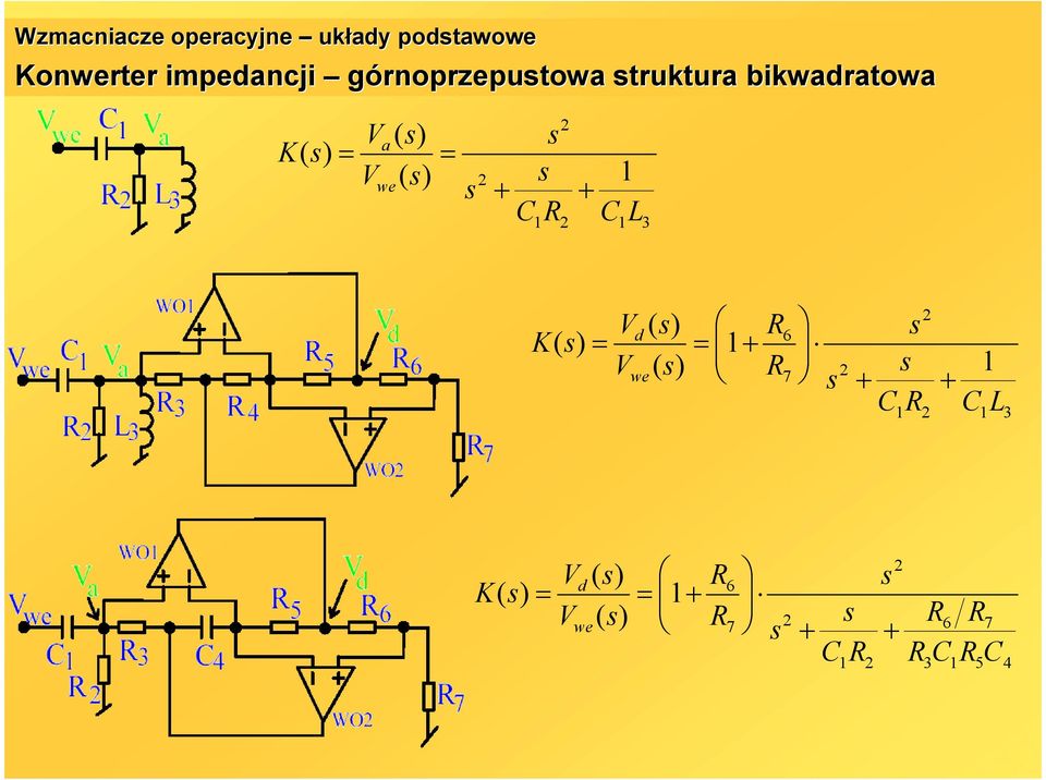 górnoprzeputowa truktura bikwadratowa truktura bikwadratowa 3 7 6 CL CR R