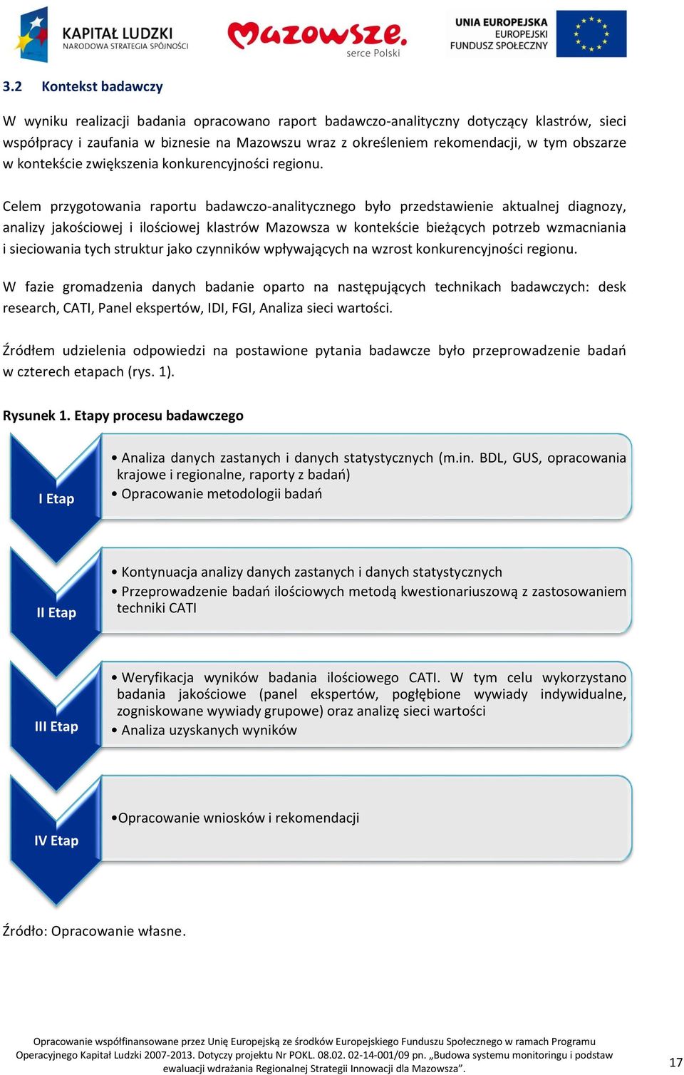 Celem przygotowania raportu badawczo-analitycznego było przedstawienie aktualnej diagnozy, analizy jakościowej i ilościowej klastrów Mazowsza w kontekście bieżących potrzeb wzmacniania i sieciowania