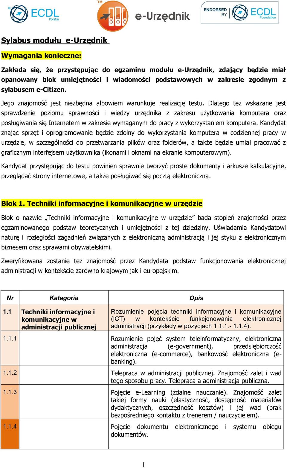 Dlatego też wskazane jest sprawdzenie poziomu sprawności i wiedzy urzędnika z zakresu użytkowania komputera oraz posługiwania się Internetem w zakresie wymaganym do pracy z wykorzystaniem komputera.