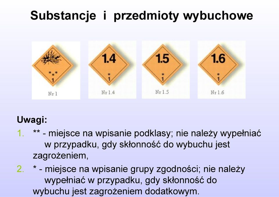 gdy skłonność do wybuchu jest zagrożeniem, 2.