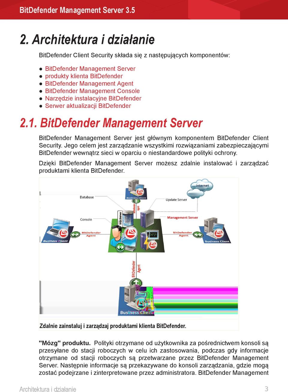 BitDefender Management Server BitDefender Management Server jest głównym komponentem BitDefender Client Security.