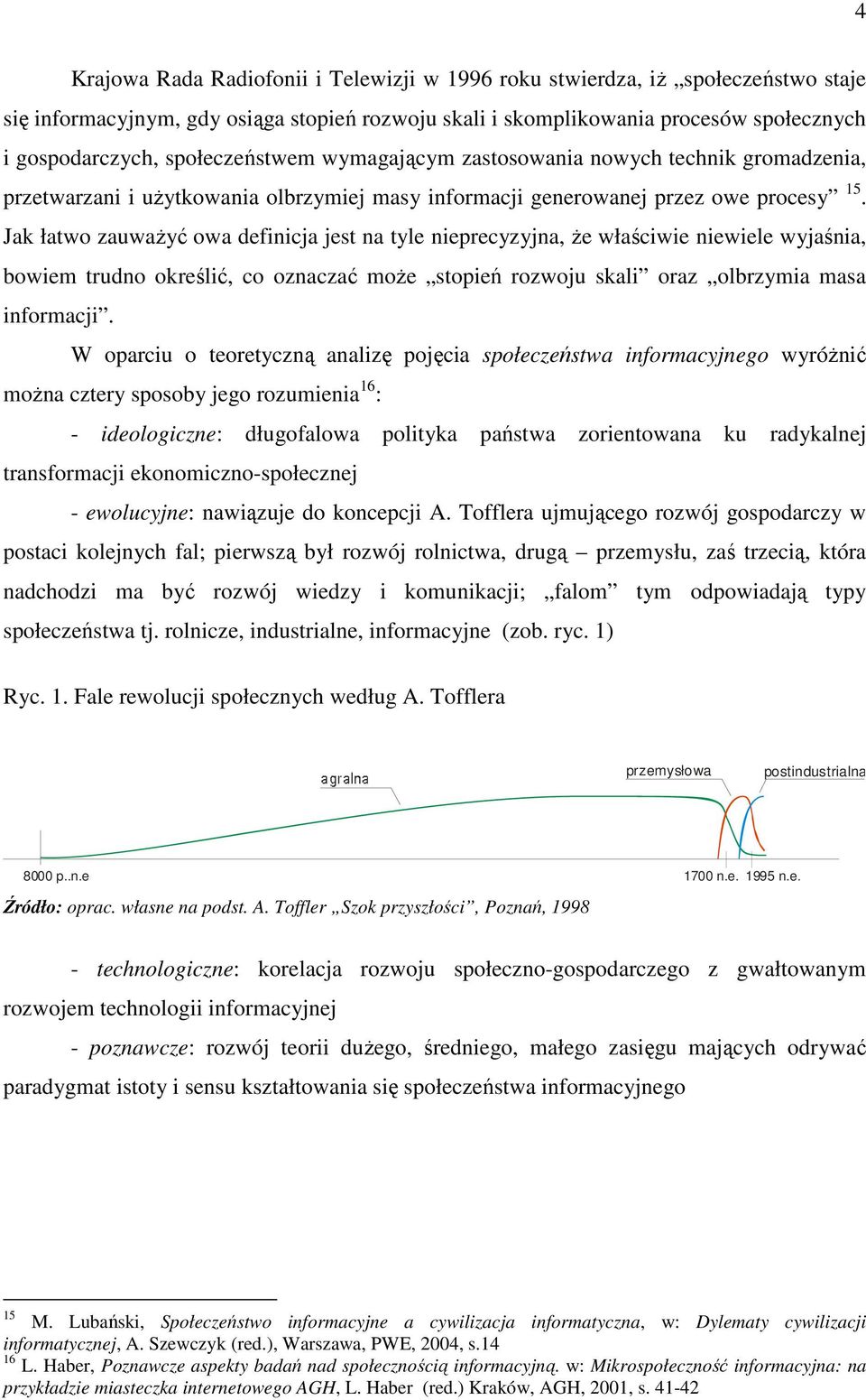 Jak łatwo zauważyć owa definicja jest na tyle nieprecyzyjna, że właściwie niewiele wyjaśnia, bowiem trudno określić, co oznaczać może stopień rozwoju skali oraz olbrzymia masa informacji.