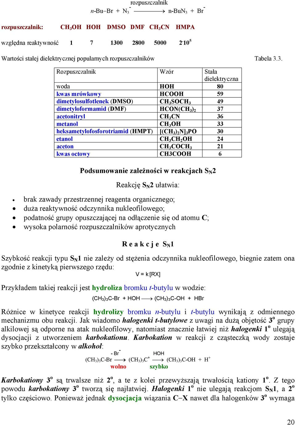 N] PO 0 etanol O aceton O kwas octowy OO 6 Podsumowanie zależności w reakcjach S N Reakcję S N ułatwia: brak zawady przestrzennej reagenta organicznego; duża reaktywność odczynnika nukleofilowego;