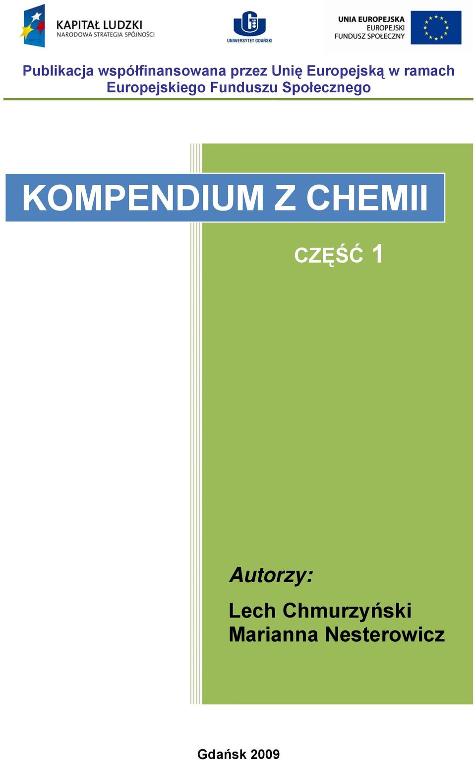 Społecznego KOMPENDIUM Z CHEMII CZĘŚĆ 1