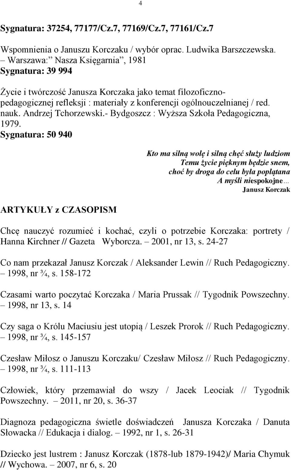 Andrzej Tchorzewski.- Bydgoszcz : Wyższa Szkoła Pedagogiczna, 1979.