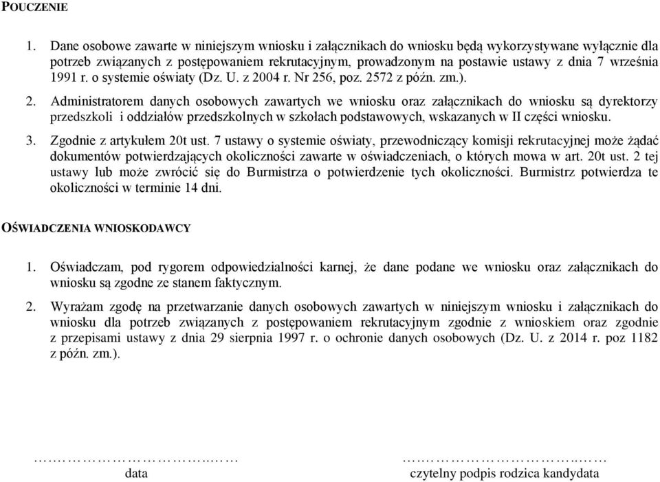 września 1991 r. o systemie oświaty (Dz. U. z 20