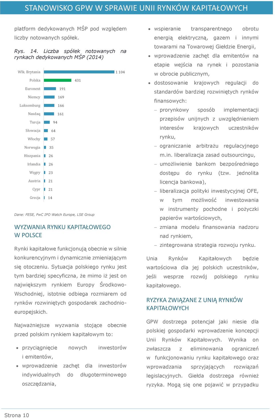 W POLSCE Rynki kapitałowe funkcjonują obecnie w silnie konkurencyjnym i dynamicznie zmieniającym się otoczeniu.