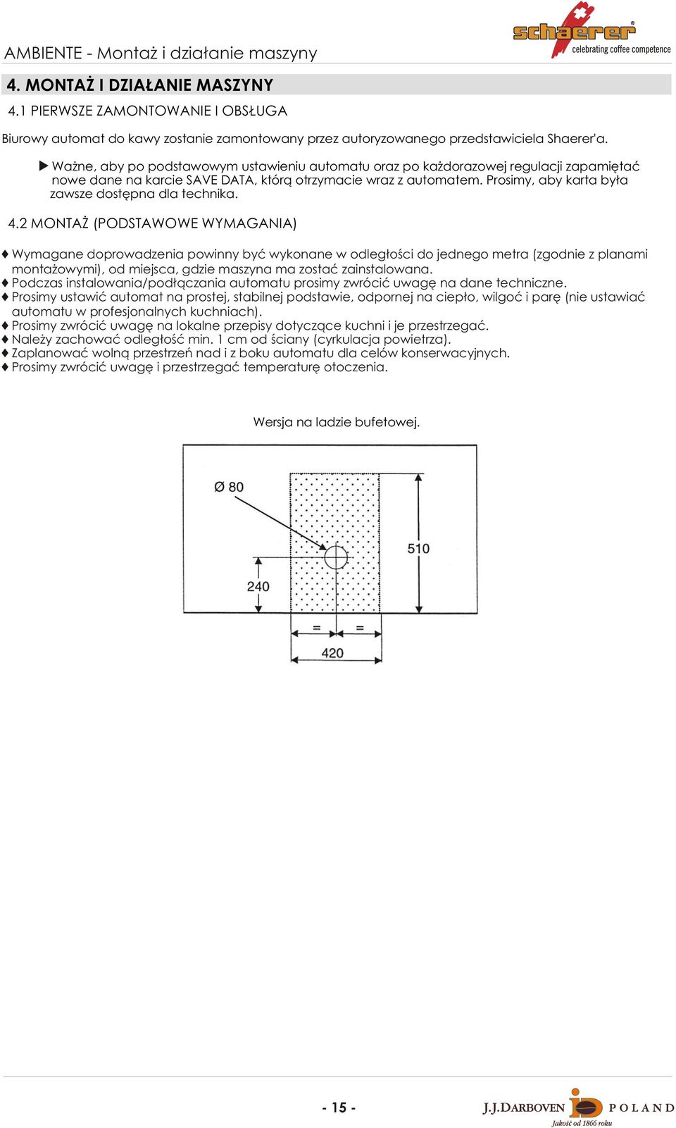 Prosimy, aby karta by³a zawsze dostêpna dla technika. 4.