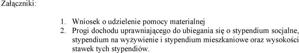 Progi dochodu uprawniającego do ubiegania się o