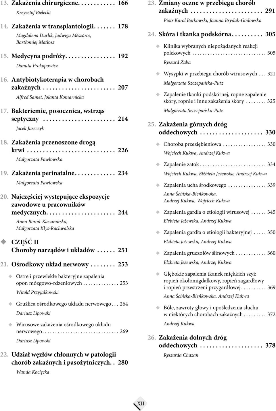 ...................... 214 Jacek Juszczyk 18. Zakażenia przenoszone drogą krwi............................ 226 Małgorzata Pawłowska 19. Zakażenia perinatalne............. 234 Małgorzata Pawłowska 20.