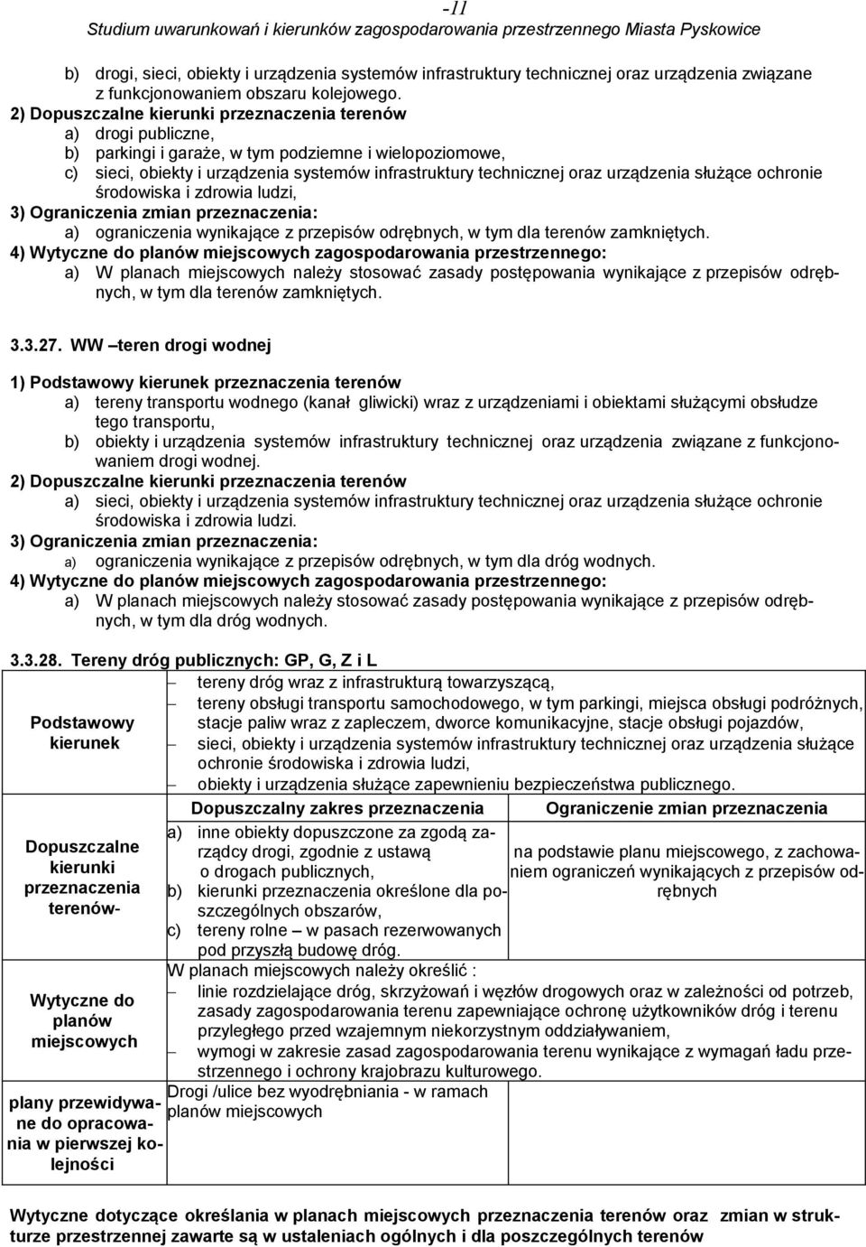 urządzenia służące ochronie środowiska i zdrowia ludzi, 3) Ograniczenia zmian przeznaczenia: a) ograniczenia wynikające z przepisów odrębnych, w tym dla terenów zamkniętych.