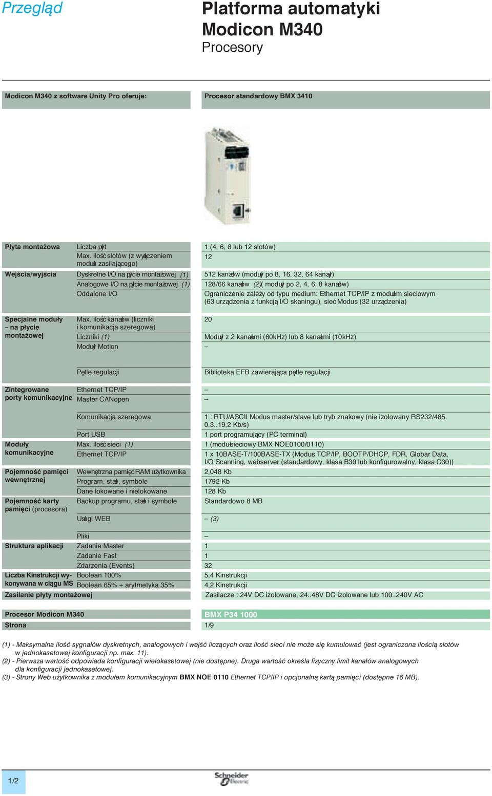 moduły po 2, 4, 6, 8 kanałów) Oddalone I/O Ograniczenie zależy od typu medium: Ethernet TCP/IP z modułem sieciowym (63 urządzenia z funkcją I/O skaningu), sieć Modus (32 urządzenia) Max.