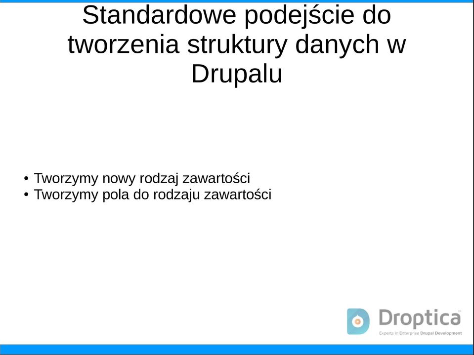 Drupalu Tworzymy nowy rodzaj